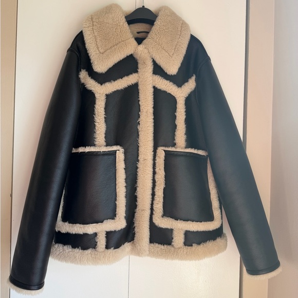 NWOT Mango Shearling-lined fur-effect coat - size M - Picture 2 of 12